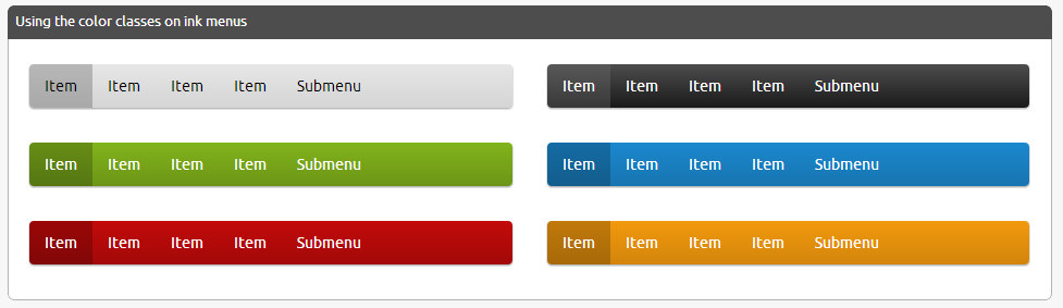 Horizontal Menu
