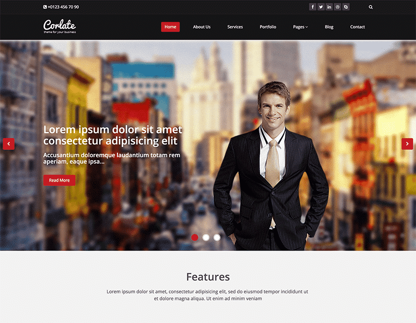 Corlate - Free Responsive Bootstrap Template